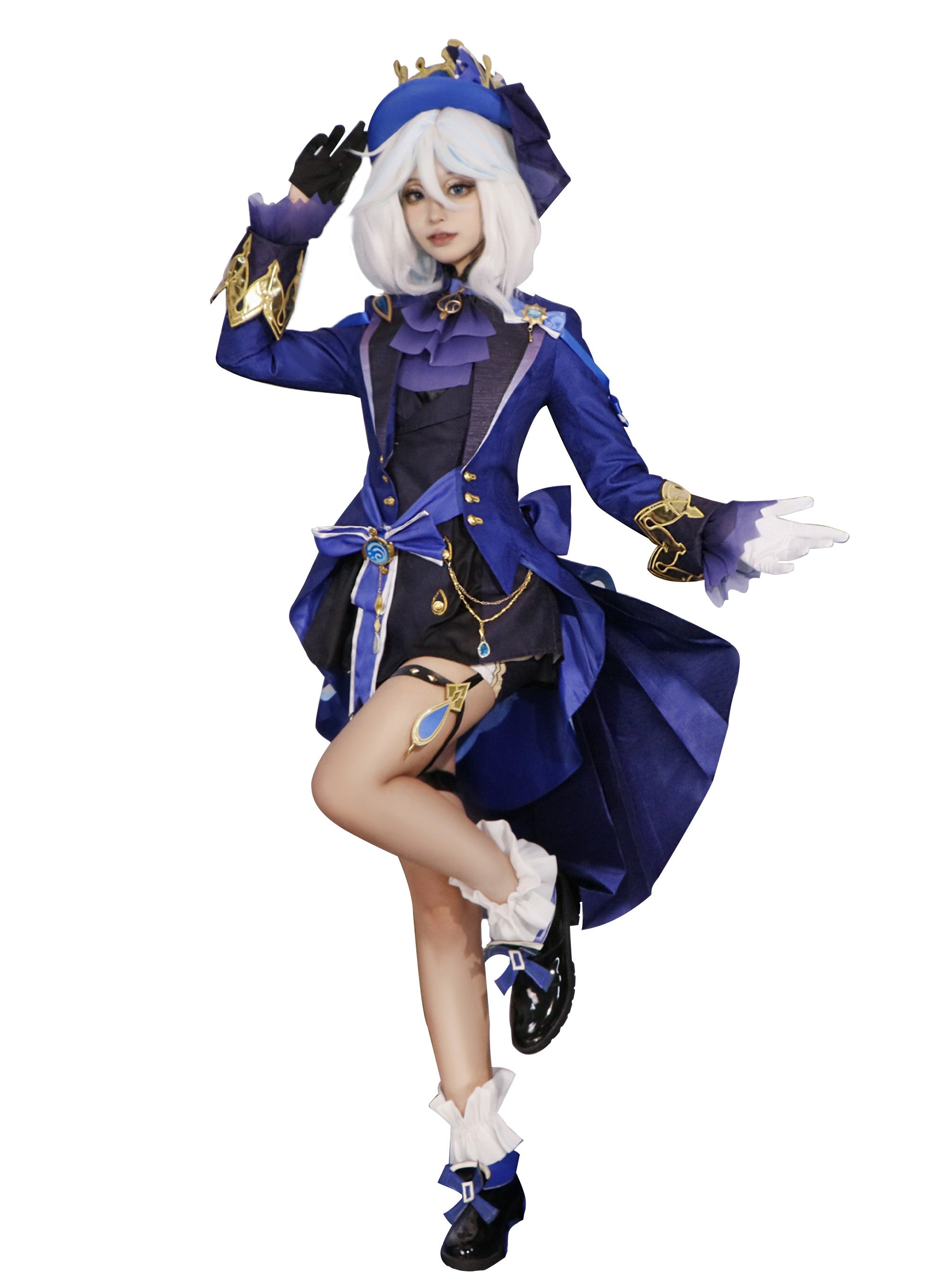 Genshin Impact Cosplay Furina Black Form Cosplay Costume Set – OSIAS COSPLAY