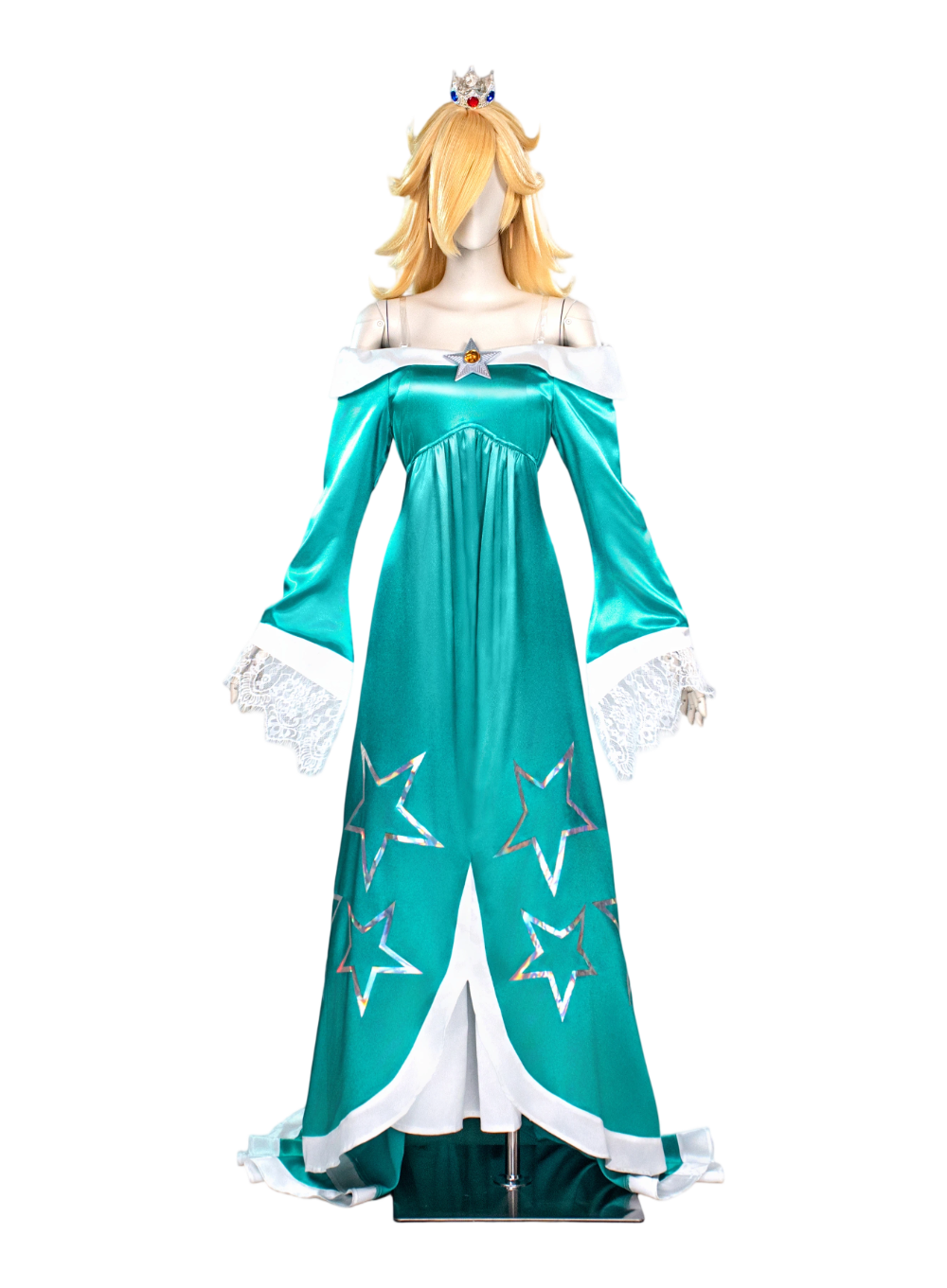 princess rosalina dress Super Mario Galaxy Princess Rosalina Dress Cosplay Costume Halloween Suit ACcosplay, Female / XS