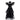 Von Wednesday Addams inspiriertes, gestuftes, gepunktetes Maxikleid aus schwarzem Tüll