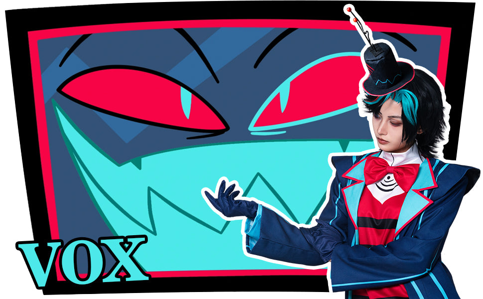 Original Hazbin Hotel Vox 3 Vees Cosplay Kostüm Original Hazbin Hotel Vox 3 Vees Cosplay Kostüm