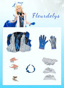 Wuthering Waves Cartethyia Cosplay-Kostüm mit extragroßem Saum