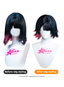 OSIAS Ellen Joe Wig Long Bule Black Mixed With Pink Synthetic Heat Resistant Hair