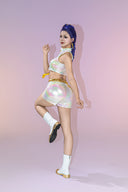 OSIAS COSPLAY - KPop Demon Hunters Rumi Cosplay Costume White Stage With Dazzling Laser Design