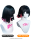 OSIAS Ellen Joe Wig Long Bule Black Mixed With Pink Synthetic Heat Resistant Hair