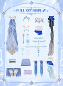 Genshin Impact Anastasya Cosplay Costume Tsaritsa Elegant Queen Dress with Metal Accessory and Long Train