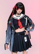 Wuthering Waves Chisa Cosplay Costume With School Uniform Style