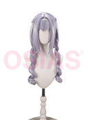 Genshin Impact Anastasya Cosplay Wig Long Silver Purple With Bun & Braids