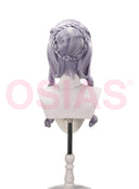 Genshin Impact Anastasya Cosplay Wig Long Silver Purple With Bun & Braids