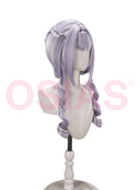 Genshin Impact Anastasya Cosplay Wig Long Silver Purple With Bun & Braids
