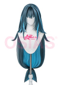 Genshin Impact Danica Cosplay Wig Long Green and Blue