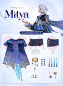 [Partial Stock Ready to Ship] Genshin Impact Mitya Cosplay Costume with Thick Cape and Metal Accessories