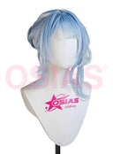 Genshin Impact Odette Cosplay Wig Medium Blue With Bun
