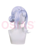Genshin Impact Odette Cosplay Wig Medium Blue With Bun