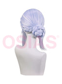 Genshin Impact Odette Cosplay Wig Medium Blue With Bun