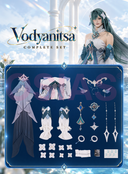 Genshin Impact Vodyanitsa Cosplay Costume With Metal Accessories