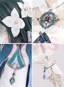 Genshin Impact Vodyanitsa Cosplay Costume With Metal Accessories