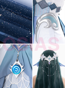 Genshin Impact Vodyanitsa Cosplay Costume With Metal Accessories