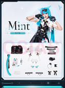 NTE Mint Cosplay Costume With Full Set
