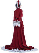 OSIAS COSPLAY - Black Butler Ciel Phantomhive Long Red Dress Cosplay Costume