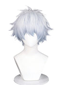 OSIAS COSPLAY - GINTAMA Sakata Gintoki Cosplay Wig Short White and Blue