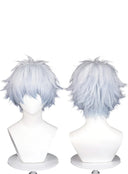 OSIAS COSPLAY - GINTAMA Sakata Gintoki Cosplay Wig Short White and Blue
