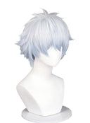 OSIAS COSPLAY - GINTAMA Sakata Gintoki Cosplay Wig Short White and Blue