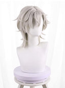 OSIAS COSPLAY - Honkai Star Rail Aventurine Cosplay Wig Short Grey Synthetic Heat Resistant Hair