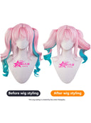 OSIAS COSPLAY - Honkai Star Rail Hyacine Cosplay Wig Long Pink and Green Hair With Two Braids