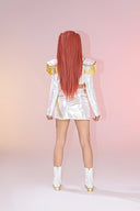 OSIAS COSPLAY - KPop Demon Hunters Mira Cosplay Costume White Stage With Dazzling Laser Design