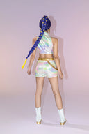 OSIAS COSPLAY - KPop Demon Hunters Rumi Cosplay Costume White Stage With Dazzling Laser Design