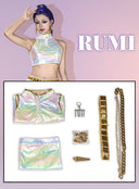 OSIAS COSPLAY - KPop Demon Hunters Rumi Cosplay Costume White Stage With Dazzling Laser Design