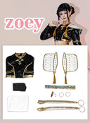 OSIAS COSPLAY - KPop Demon Hunters Zoey Cosplay Costume Golden Stage Outfit Black