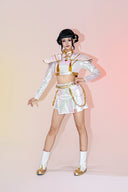 OSIAS COSPLAY - KPop Demon Hunters Zoey Cosplay Costume White Stage With Dazzling Laser Design