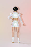 OSIAS COSPLAY - KPop Demon Hunters Zoey Cosplay Costume White Stage With Dazzling Laser Design