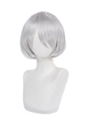 OSIAS COSPLAY - NieR 2B Cosplay Wig Silver Thick Short Heat Resistant Hair