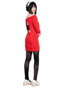 yor forger red sweater dress OSIAS SPYFAMILY Yor Forger Red Sweater Cosplay Cosplay