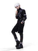 Tokyo Ghoul Kaneki Ken Cosplay Costume With Leather Jumpsuit