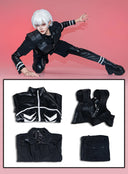 Tokyo Ghoul Kaneki Ken Cosplay Costume With Leather Jumpsuit