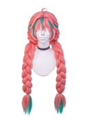 OSIAS COSPLAY - Genshin Impact Varesa Cosplay Wig Long Pink and Green With Two Braids