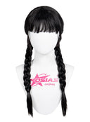 Wednesday Wednesday Addams Cosplay Wig Long Black With Two Braids