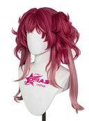 Wuthering Waves Lupa Cosplay Wig Long Dark Pink to Light Pink With Pigtails