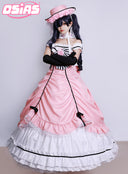 OSIAS Women's Pink Formal Dress Cosplay Costume – Elegant Party Gown