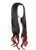 OSIAS COSPLAY - Demon Slayer Kamado Nezuko Cosplay Wig Long Black Layered with Brown