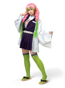Demon Slayer Kanroji Mitsuri Cosplay Costume with Padded Shoulders and Embroidery