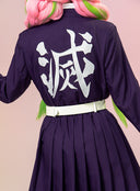 Demon Slayer Kanroji Mitsuri Cosplay Costume with Padded Shoulders and Embroidery
