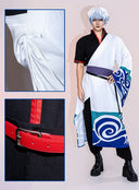GINTAMA Sakata Gintoki Cosplay Costume With Pockets and Elastic Waist