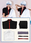 GINTAMA Sakata Gintoki Cosplay Costume With Pockets and Elastic Waist