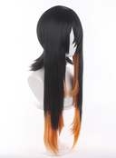 Gachiakuta Amo Empool Cosplay Wig Long Black and Orange