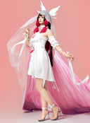 Genshin Impact Columbina Hyposelenia Cosplay Costume Pink With Gradient Cape