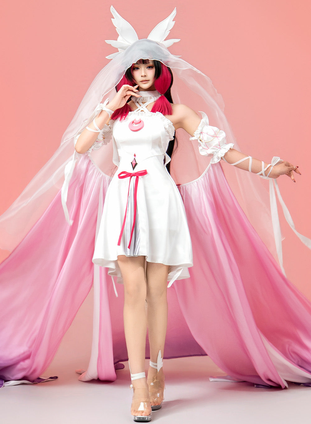 pink cosplay dress Anneliese Pink Dress Cosplay Costume